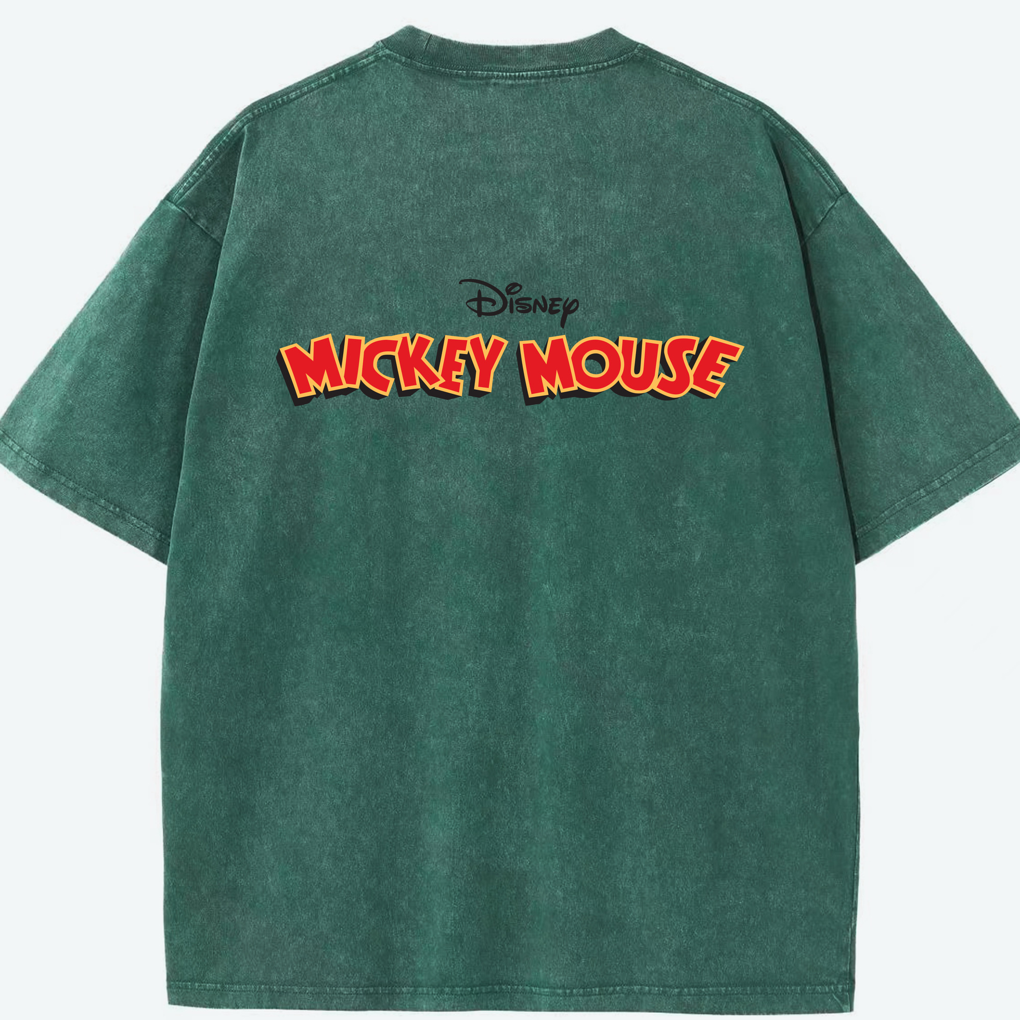 （画像用） ミッキーマウス Mickey Mouse 綿100% ヴィンテージ風 半袖Tシャツ（背面プリント）